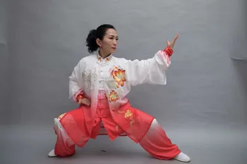 wushu taichi taiji roupas changquan uniformes de artes Marciais de concorrência roupas bordadas de kungfu nanquan taolu roupas uniforme