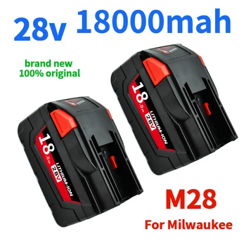 Super novo 28V 18.0 Ah M28 Para Milwaukee bateria do Li-Íon Bateria de Substituição Para Milwaukee 28V M28 48-11-2830 0730-20 Ferramenta
