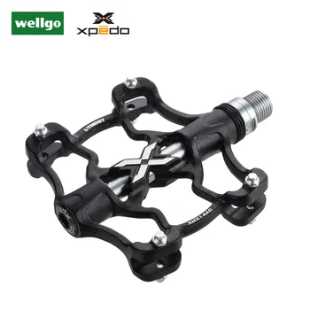 Wellgo XPEDO XMX14AC Ultraleve CNC Liga de Alumínio de Bicicleta Pedais de Bicicleta MTB Bicicleta de Estrada Rolamentos Anti-Derrapante de Pedal de 4 Cores