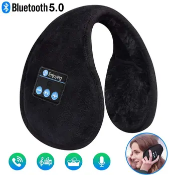 Mantenha Quente USB Inverno Bluetooth 5.0 Fones de ouvido Aquecedores de protetores de ouvido Bluetooth sem Fio a Música de Aquecedores de Orelha