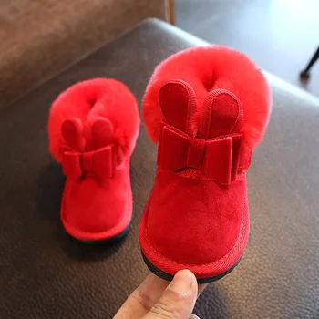 Venda quente Meninas Quente do Bebê do Algodão Sapatos Novos Botas de Neve de Inverno De 2022 Meninas de Pelúcia Tornozelo Princesa de Inicialização Menino de Sapatos de Crianças D835