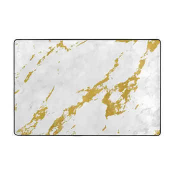 O ouro E Branco Capacho Tapete Tapete Tapete de Poliéster antiderrapante Piso Decoração Banheira casa de Banho Cozinha Sala de estar 60*90