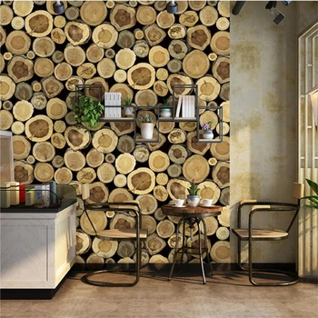 wellyu обои Chinês vintage imitação de madeira padrão de grão de madeira, papel de parede toco hot pot restaurante grill bar de plano de fundo do papel de parede