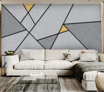 Personalizado Nórdicos minimalista personalidade mural abstrato linhas geométricas praça TV na parede do fundo do cubo de emenda verde da planta em vaso