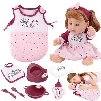 Novo 27/30cm Mini Moda Soando Brinquedo de Boneca Com as Roupas em Miniatura Crianças Bonecos 3D Com os Olhos Meninas de Bebê Presentes de Aniversário
