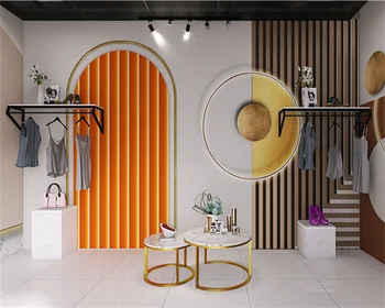 beibehang papel de parede Personalizado moderna de nova grelha de beleza salão de recepção de luz de luxo high-end da loja de roupas de papel de parede