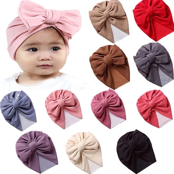 Nó De Arco Bebê Tiaras Criança Headwraps Infantil Haarband Turbante Chapéus Babes Caps Elástica Acessórios De Cabelo 2022 Envoltórios De Cabeça