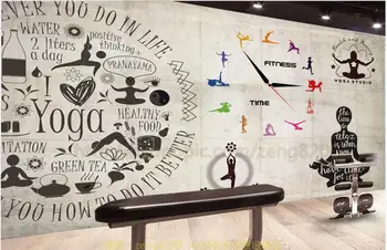 Personalizado mural na parede de fotos em 3d papel de parede Retro ferramentas do yoga studio home da pintura de decoração de sala de estar papel de parede para parede 3 d