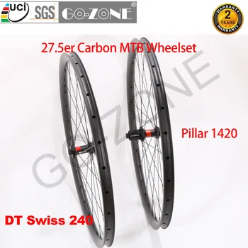 Carbono MTB Rodas 27.5 Tubeless DT Swiss 240 BTT Rodas de Bicicleta Eixo / Quick Release / Boost de Reposição de Peças Para Bicicletas