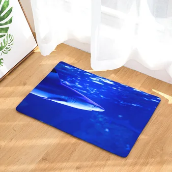 Mundo subaquático 3D Imprimiu Tapetes de Cozinha Mantas de Microfibra Lavável Tapete para degraus de Escadas Interiores Sala de estar Tapete na Porta de casa