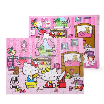 Hello Kitty para Crianças, Brinquedos para Meninas Quebra-cabeça de Brinquedos Educativos, desenhos animados Bebê da Princesa Colorir Criativa Artesanal