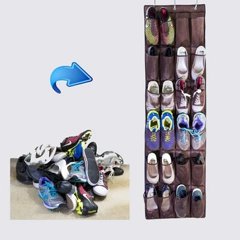 24 Bolsos Grandes Guarda-Roupa De Dobramento Sacos De Suspensão Espumantes, Organizador De Armário De Sapatos Saco De Armazenamento Tronco Closet Rangement Para Sapatos Brinquedos
