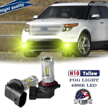 Novo H10 9145 9005 Amarelo 80W Brilhantes Lâmpadas LED Luz de Nevoeiro Para Ford Explorer 02-18