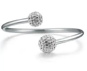 2016 chegada Nova de alta qualidade, brilhante Shambhala bola de prata 925 senhoras'adjustable pulseira de presente da jóia