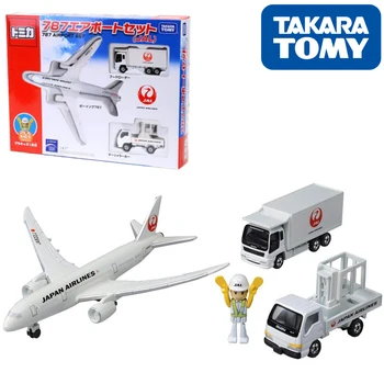 A Takara Tomy TOMICA 787 Aeroporto Conjunto FUNDIDO em Miniatura de Carro Magia Metalizado Crianças Brinquedos de Modelo Para as Crianças