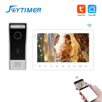 Joytimer Tuya Smart Home Vídeo porteiro Sistema de 7 Polegadas sem Fio wi-Fi Telefone Video da Porta com 720P/AHD 110° com Fio Campainha da Porta da Câmara