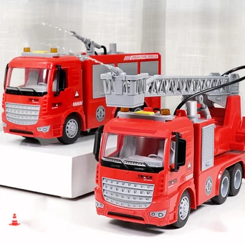 Caminhão de bombeiros carro de brinquedo bombeiro pode aspersão de água com carro, carro de escada de grandes dimensões carro de resgate crianças de 6-year-old boy