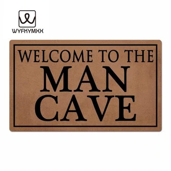 cozinha tapete antiderrapante, bem-vindo para O Homem da Caverna design capacho de porta de entrada Engraçado Frente indoor do tapete tapete antiderrapante 18 x 30
