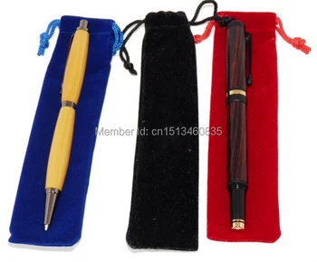 3.5*17cm de veludo, jóias bolsa de veludo bolsa de caneta bolsa de veludo gravação caneta bolsa de veludo caneta esferográfica saco de personalizar atacado