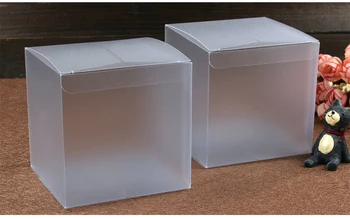 100pcs 9*9*9 cm Fosco Caixa de Pvc Plástico Desmarcar a Caixa de Presente Caixas Para Joalharia/Doces/Embalagem de alimentos, Caixas de Exibição Diy Casos de Armazenamento
