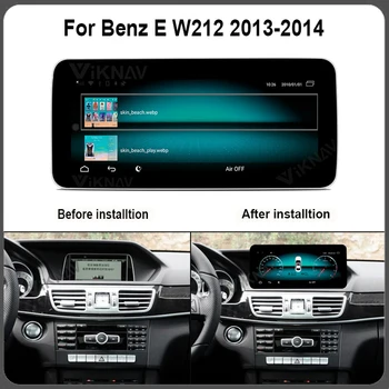 android rádio do carro de GPS navgator de vídeo para o Benz E W212 2013 2014 auto multimédia player gravador FM estéreo suporte carplay
