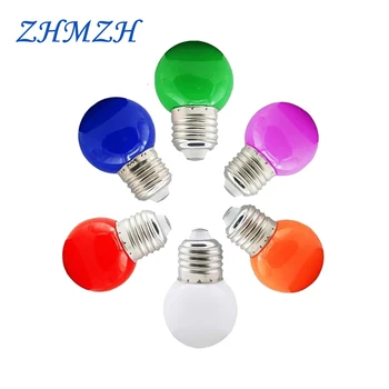 6pcs/monte LED Bulbo Colorido Lâmpada de Poupança de Energia Para Festa Decoração do Feriado de 7 cores Led Luzes Bombillas AC220V E27