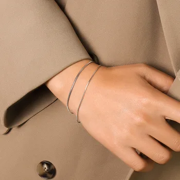 Dupla Camada Bracelete Chain De Moda Impermeável A Jóia De Aço Inoxidável Simples Acessórios Por Atacado Meninas Dom