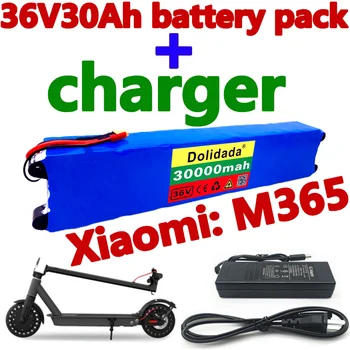 36V30Ah Scooter Bateria para o Xiaomi Mijia M365 36V30000mAh Bateria Scooter Elétrica BMS Conselho para Xiaomi M365+Carregador