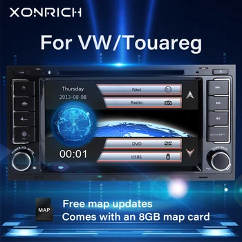 2 Din Car DVD Multimídia Player Para VW/Volkswagen Touareg/Transporter T5 2004 2005 2006 2007 2011 AutoRadio de Áudio em seu GPS de Navegação