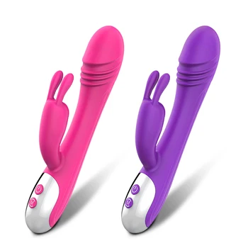 2 Motores Coelho Vibrador Brinquedos Sexuais Para As Mulheres Clitóris Forte Estímulo De Silicone Vibrador Vibrador Feminino De Bens