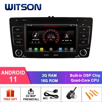 WITSON Android 11 de carro dvd player com gps para SKODA OCTAVIA Car Multimedia Player Estéreo AutoAudio GPS de Navegação de DVD de Vídeo