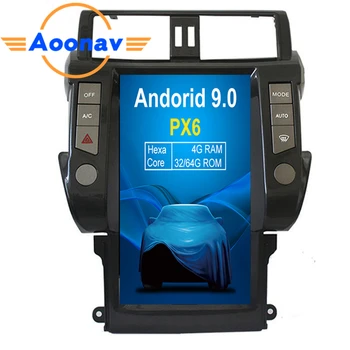 13.6 polegada vertical de tela de GPS do carro do Rádio de navegação GPS para TOYOTA Land Cruiser Prado 2014-2017 player multimídia Android 9.0
