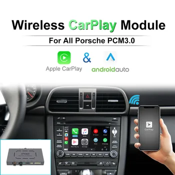 Sem fio Apple Carplay Módulo Para a Porsche PCM3.0 Android Auto Mirrorlink 911 Mancan Panamera Caiena Acessórios do Carro AI CAIXA