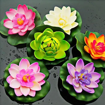 10 cm 18 cm Tanque de Peixes de Água Artificiais Lily Pond Decoração Yousheng Flutuante de Espuma Lotus Falso as Plantas de Flor