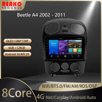 REAKOSOUND Para Volkswagen Beetle A4 2002 - 2011 Rádio do Carro Carplay Multimídia Vídeo Player de Navegação Android Auto 2 Din