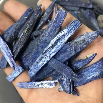 Natural Cianita Cascalho Tiras de Cor Azul Cristal Vara Matérias Minerais Amostra de Cura Cristais de Quartzo para a Decoração Home Diy Artesanato