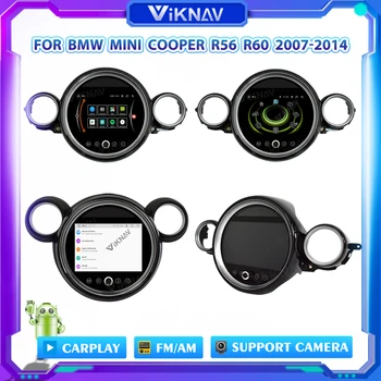 Android Rádio Com tela DVD Player Multimídia de som do Carro para BMW Mini Cooper R56 R60 2007 a 2014 GPS de Navegação WIF Carplay