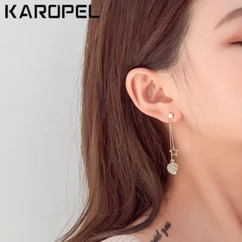 Nova Moda Branca Moonstone Brinco Gota Brincos De Design Para As Mulheres De Estilo Simples, Coreano Jóias 2021