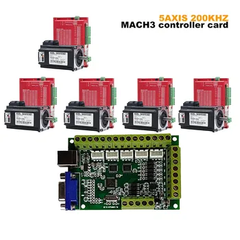 Máquina de gravura de acessórios DIY 5-eixo de máquina de gravura do híbrido de servo-drive kit MACH3 100KHZ/200KHZ sistema de controle CNC