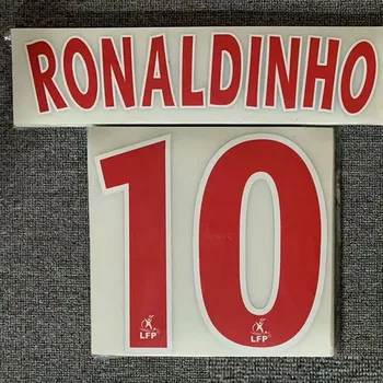 2001-2002 #10 Roaldinho Nameset Impressão De Ferro Na Transferência De Futebol Crachá De Patch