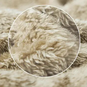 Popular Forro de Lã Casaco de Manga Longa Permeável Anti-congelamento Casual Sobretudo Roupa Diária
