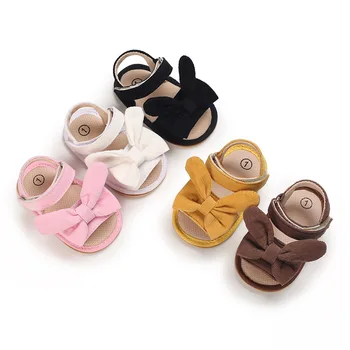 Meninas Princesa Anti Derrapante Primeiro Caminhantes Verão Novo Bebê Gilrs Sapatos De 0-2 Anos Recém-Nascido Criança Sapatos De Meninas
