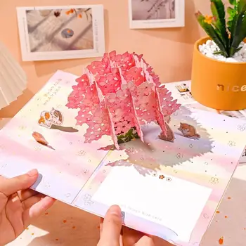 3D tridimensional cartão de graduação Tanabata presente de aniversário cartão ins vento criativo manuscritas presente bênção cartão