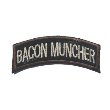 3D Patch Bordado Bacon Muncher Patch Militar de Hook & Loop Patches Tático Emblema Applique Combate Bordado Emblemas