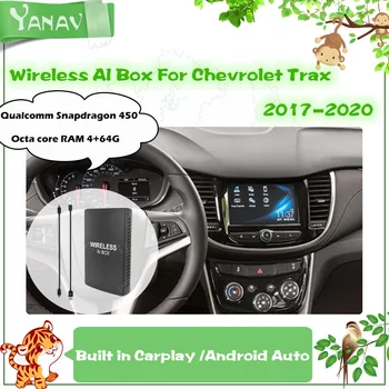 A Qualcomm 450 Android sem Fio AI de Caixa Para o Chevrolet Trax 2017-2020 Carro Smart Caixa de Plug and Play de Vídeo do Google com e sem Fios Carplay