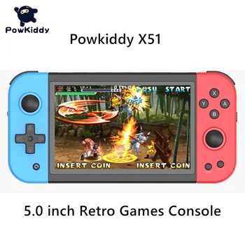 Powkiddy X51 5.0 polegadas IPS 800*480 Ecrã Retro Consola de jogos Portátil Suporta Saída HD Multiplayer para Crianças Presentes