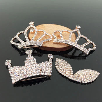 coroa Fivelas Brilhantes, Decoração de Casamento Strass, Botões de Diamante Cryustal curvatura para o acessório de Cabelo