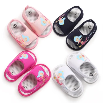 2021 Bebê Do Verão Novo Primeiro Caminhantes Infantil Criança De Desenho Animado De Meninas Peixe Sapatos Respirável Sapatos Leves De Malha Inferior Sapatos Bonitos