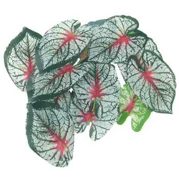 ANGRLY 30pcs Verde, Rabanete Folhas de Plantas de Simulação da Planta de Simulação de Flores de Festa Folhas Decoradas Artificial Deixar Flor