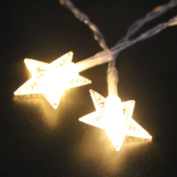 LED Estrela Fio de Cobre Seqüência de Luzes LED Luzes de Fadas de Natal, Decoração de Casamento Bateria Operar Brilho